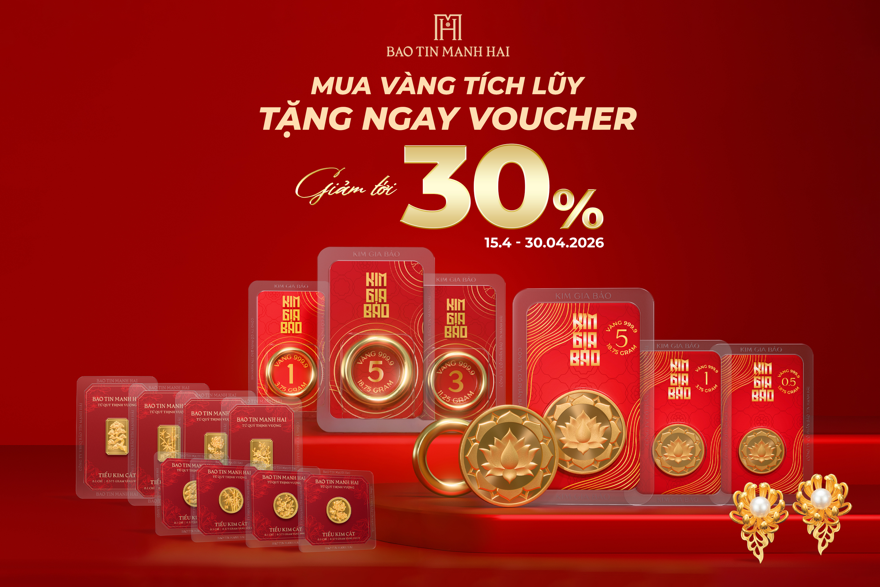 MUA VÀNG TÍCH LŨY - TẶNG NGAY VOUCHER GIẢM GIÁ TRANG SỨC